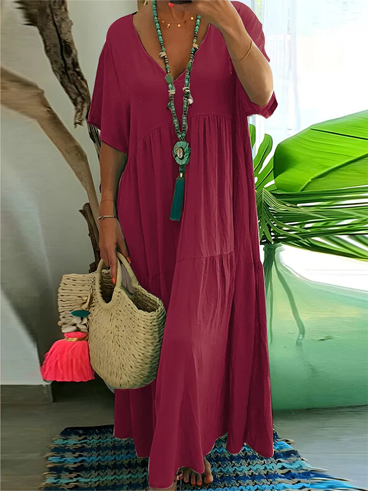 Lorna - Elegant Tummy Covering Maxi Dress