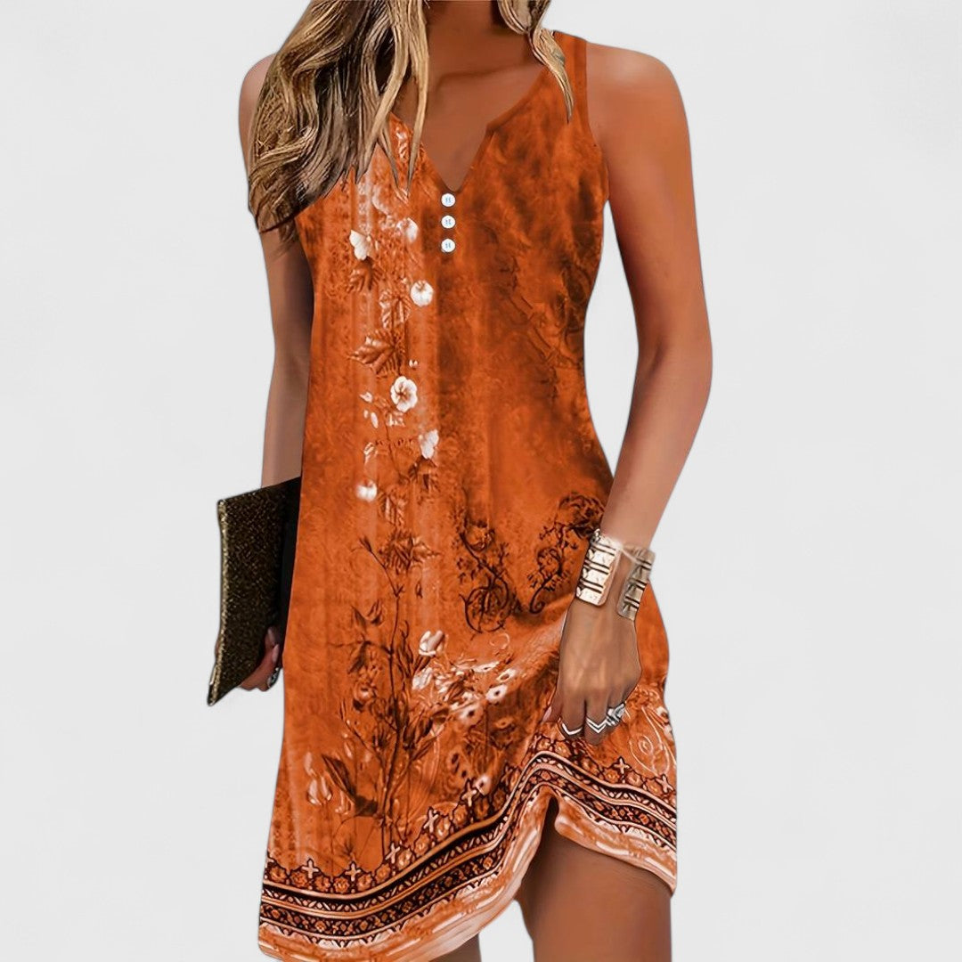 Dila - Ladies Sleeveless Comfortable Mini Dress