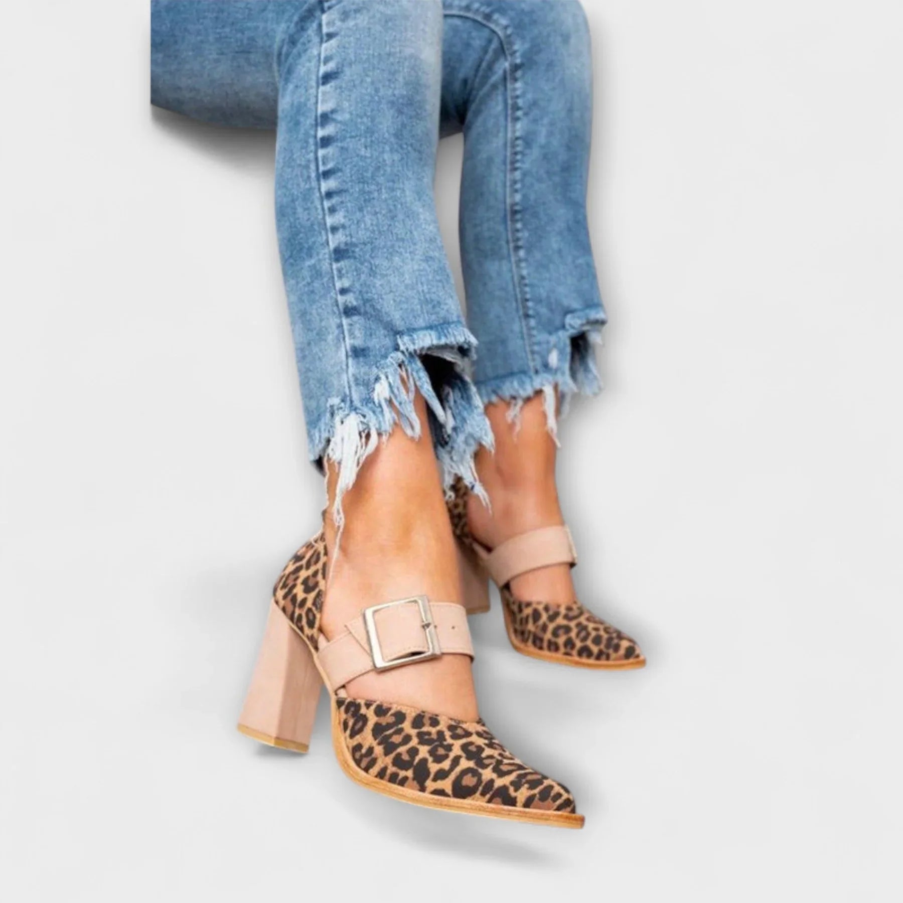 Selvaya – Leopard Print Heeled Sandals