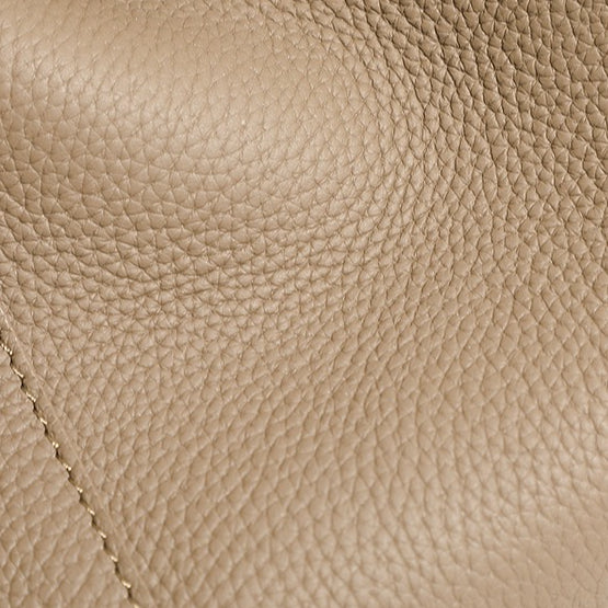 Elegant Genuine Pebbled Leather Tote Bag with Pouch