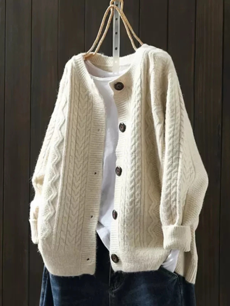 Lorena -  Comfortable Cable Cardigan