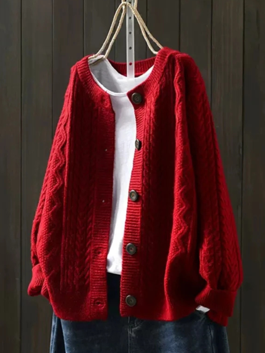 Lorena -  Comfortable Cable Cardigan