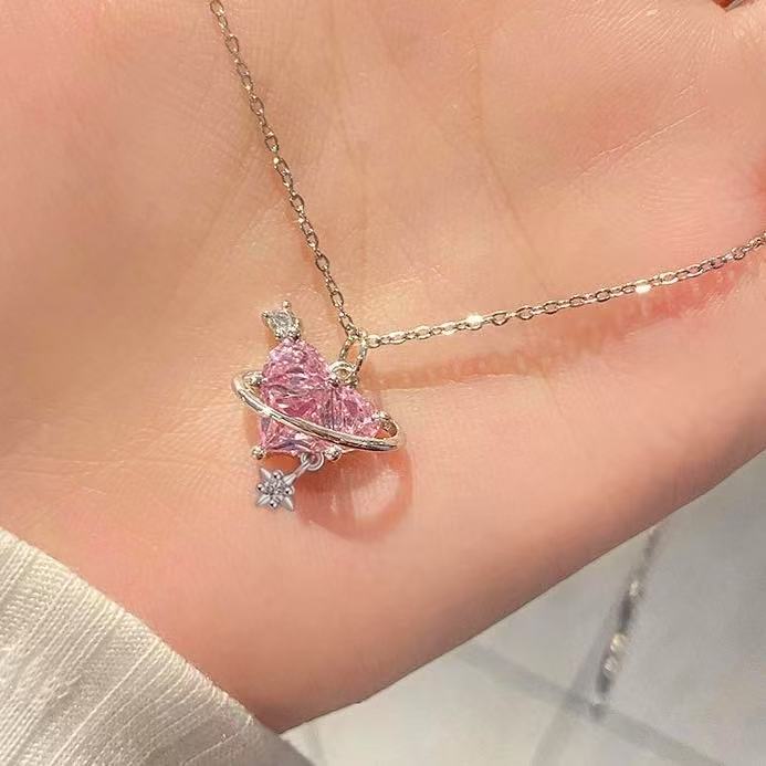 Rose Diamond Heart Whisper Necklace