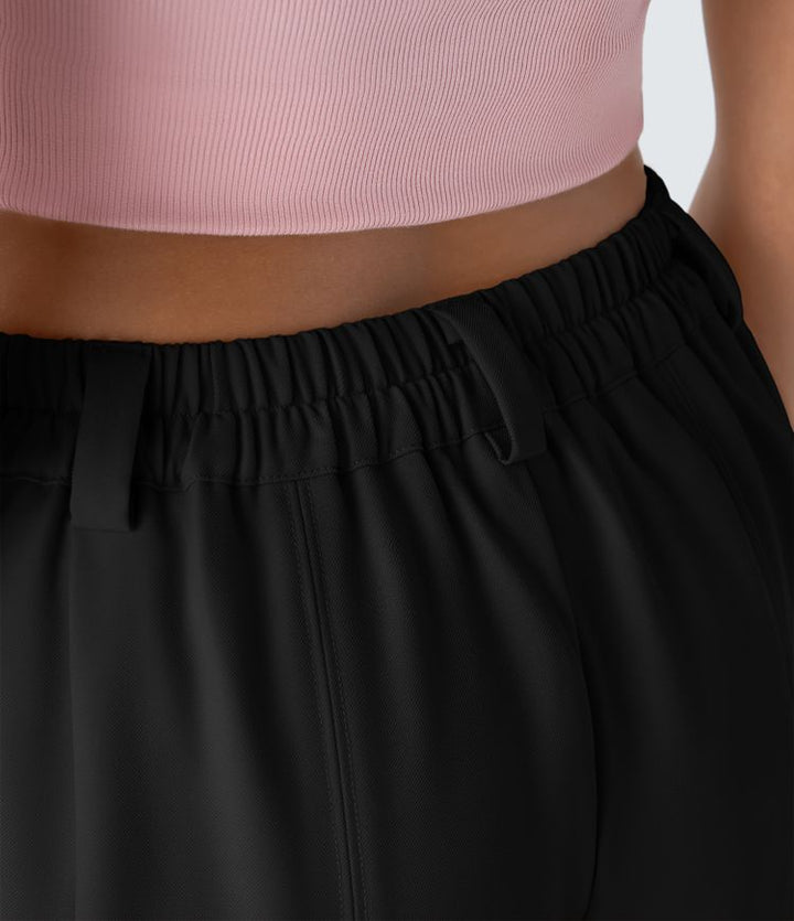 Mid Rise - Side Pocket Barrel Leg Work Trousers