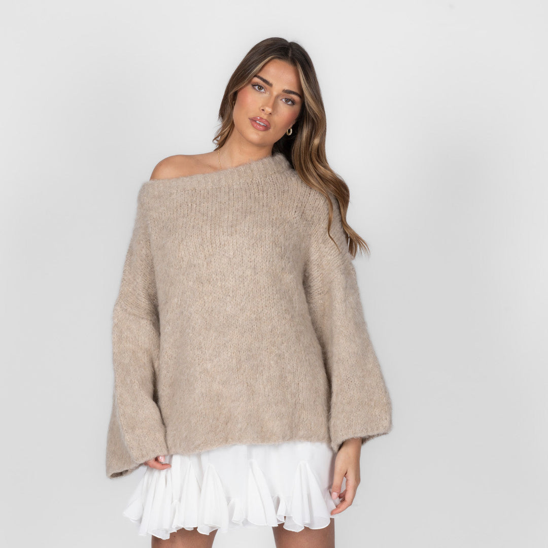 Ultra-Soft Off-Shoulder Knit
