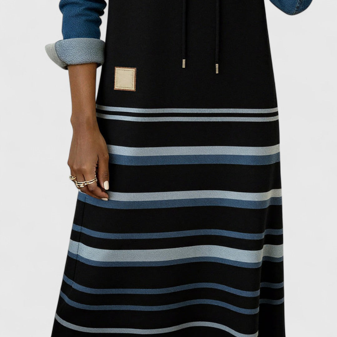 Lylia - Striped Hooded Dress