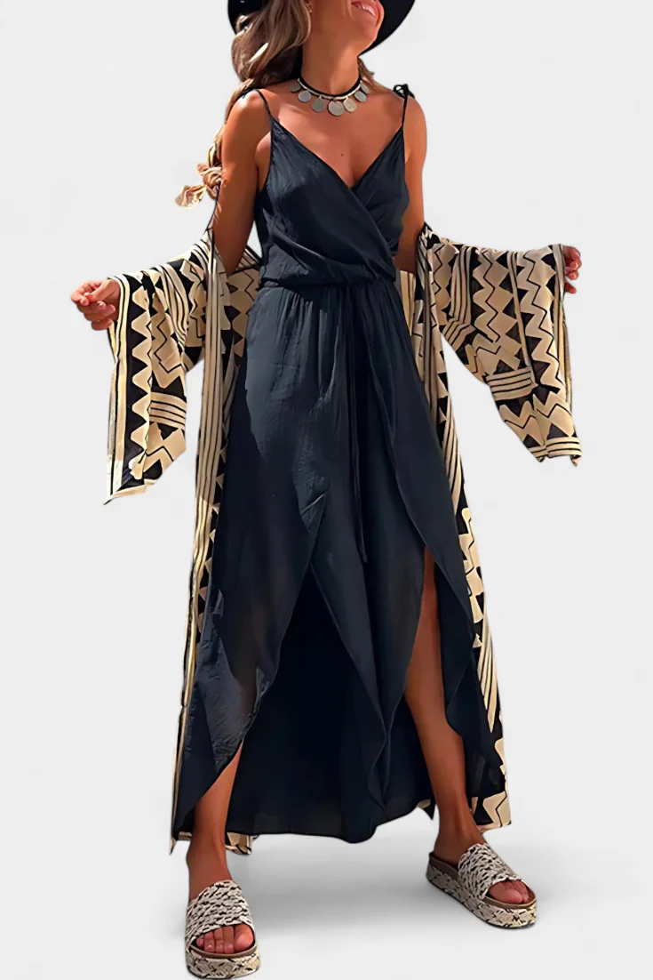 Lizzie - Washed Cotton Jumpsuit with Side Slits