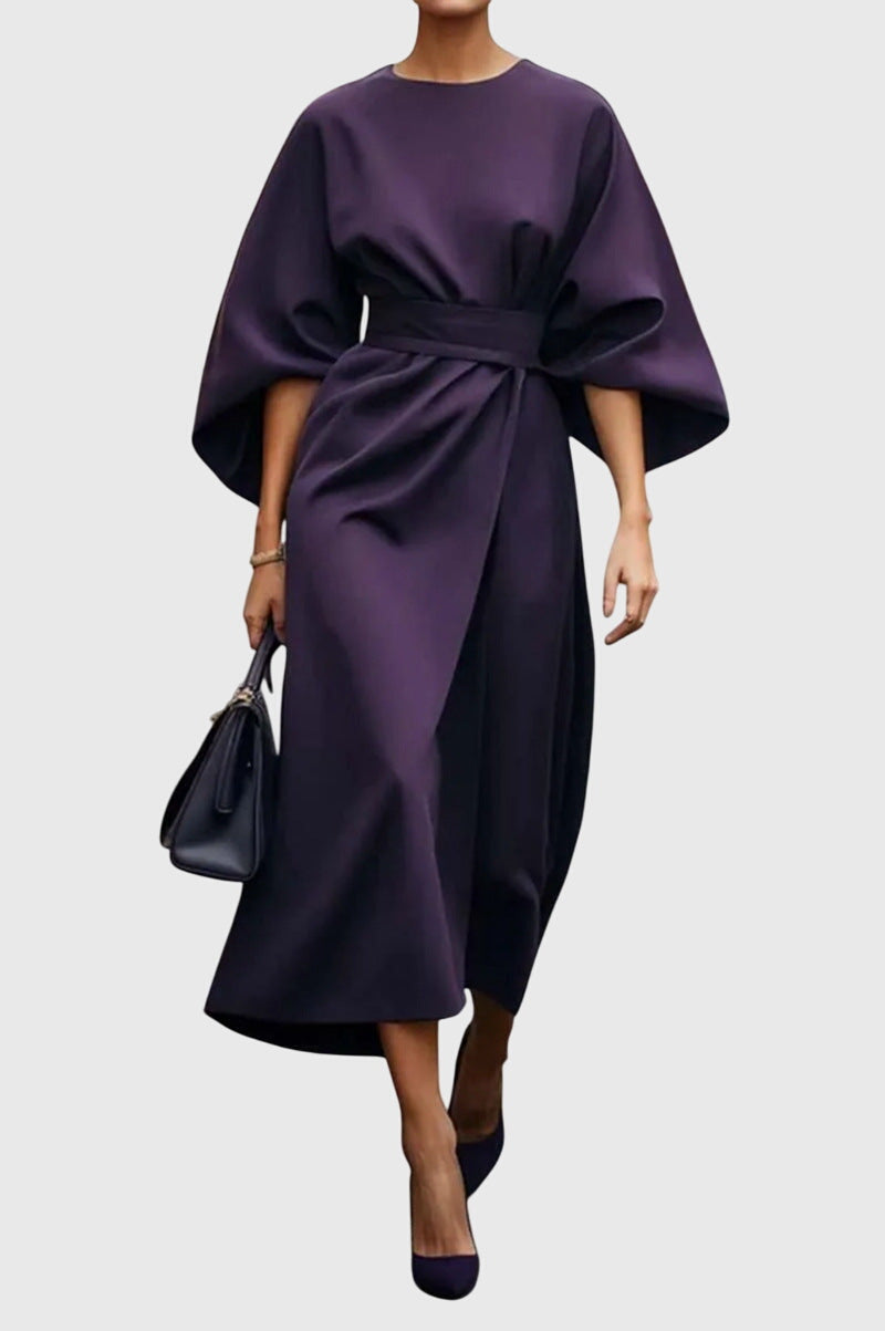 Claire - Elegant Wide-Sleeve Midi Dress