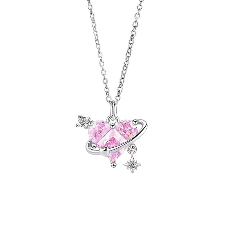 Rose Diamond Heart Whisper Necklace
