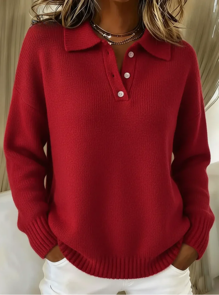 Nova™ - Soft Knit Polo Sweater
