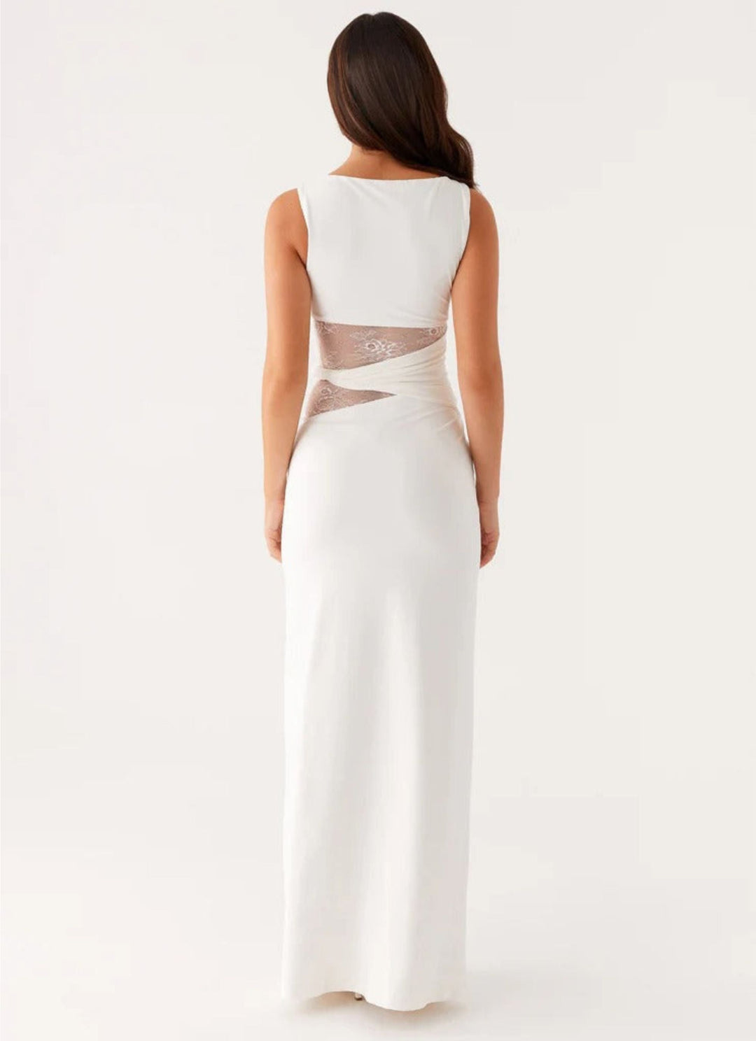 Leni | Flowy Maxi Dress with Subtle Cut-Outs and Lacing