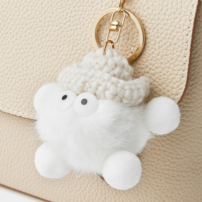 Women's Luxury Pebbled Leather Top-Handle Bag with Cloud Charm