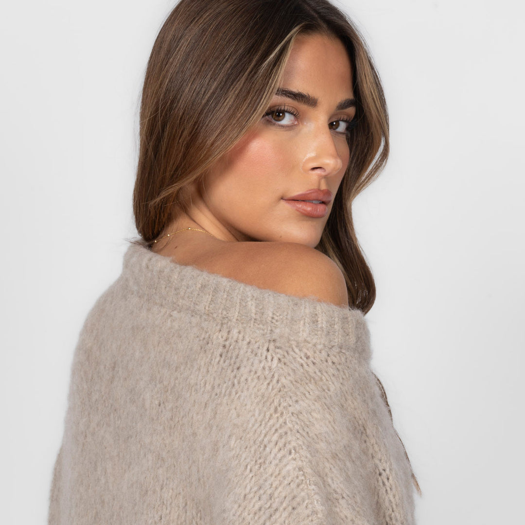 Ultra-Soft Off-Shoulder Knit
