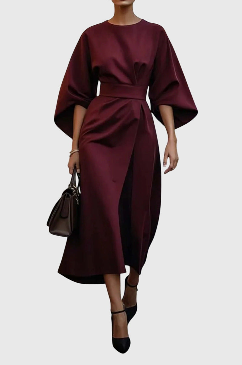 Claire - Elegant Wide-Sleeve Midi Dress