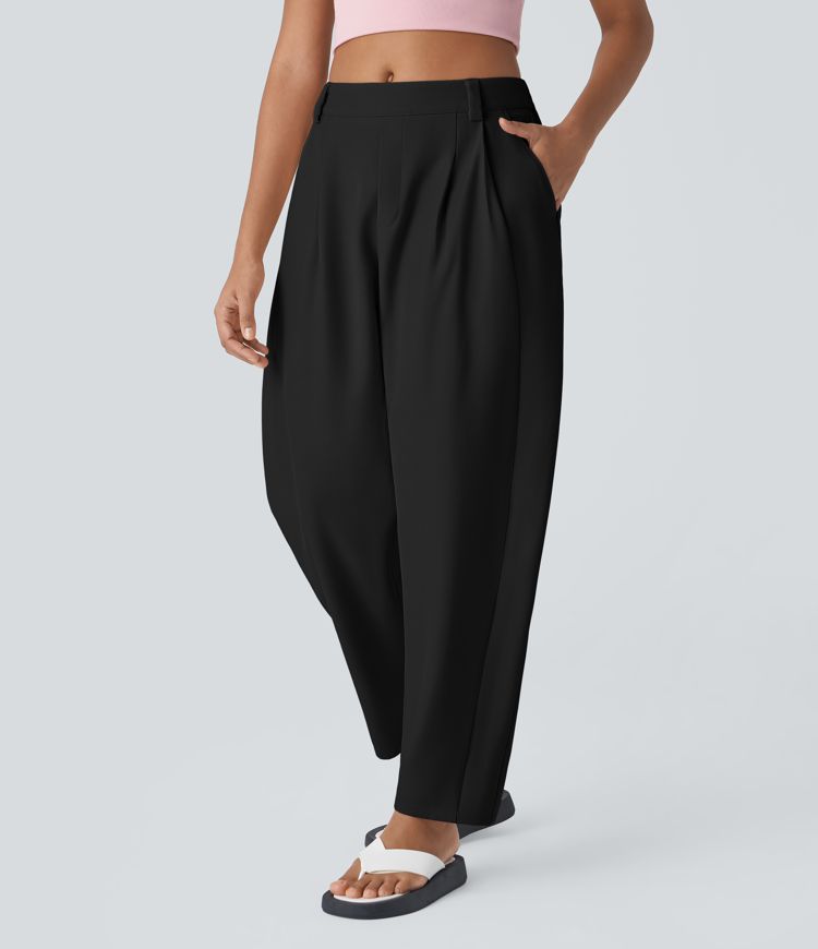 Mid Rise - Side Pocket Barrel Leg Work Trousers