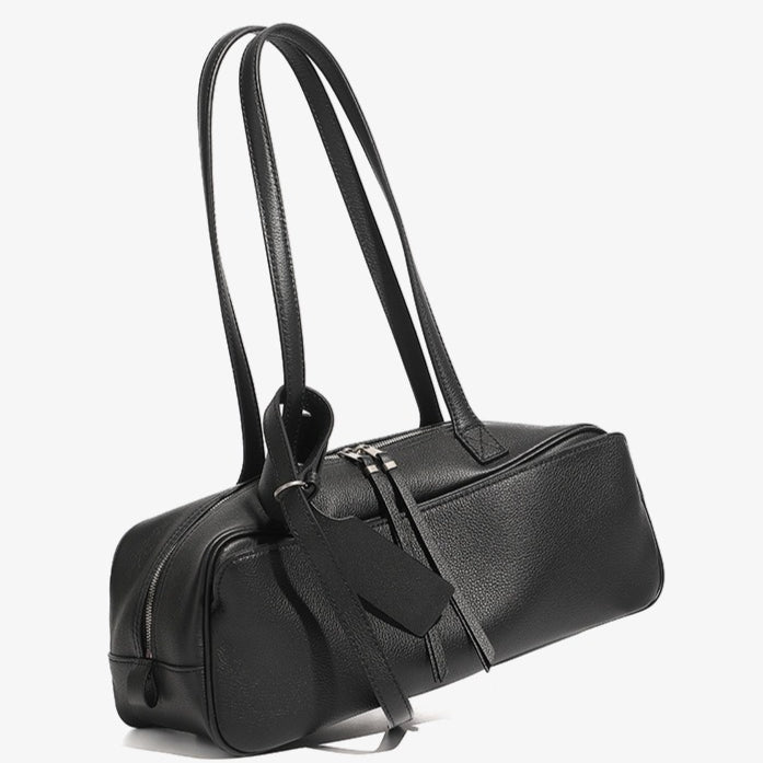 Women's Genuine Pebbled Leather Shoulder Handbag