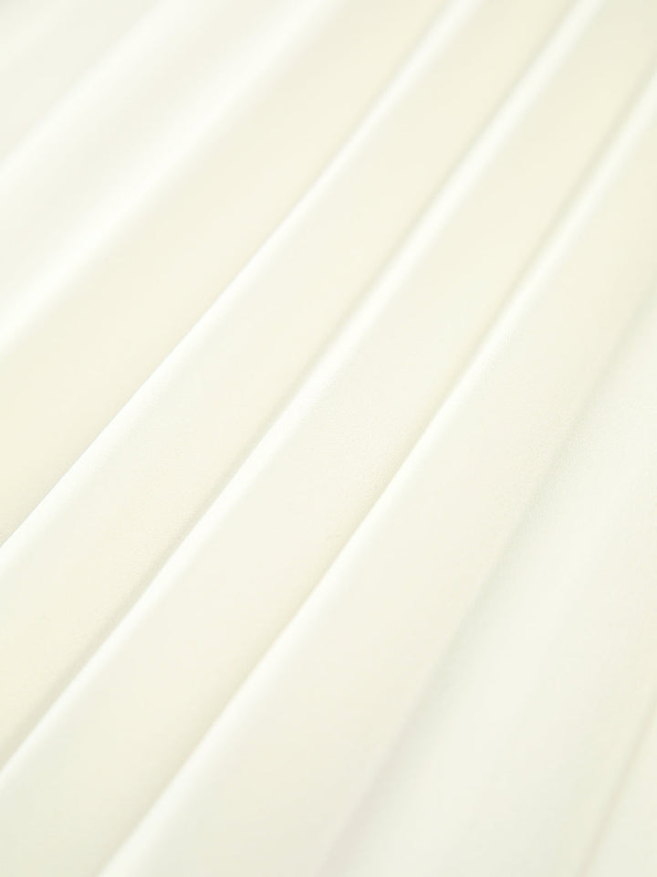 Patchwork Asymmetrical Pleated Buttoned Midi Skirt