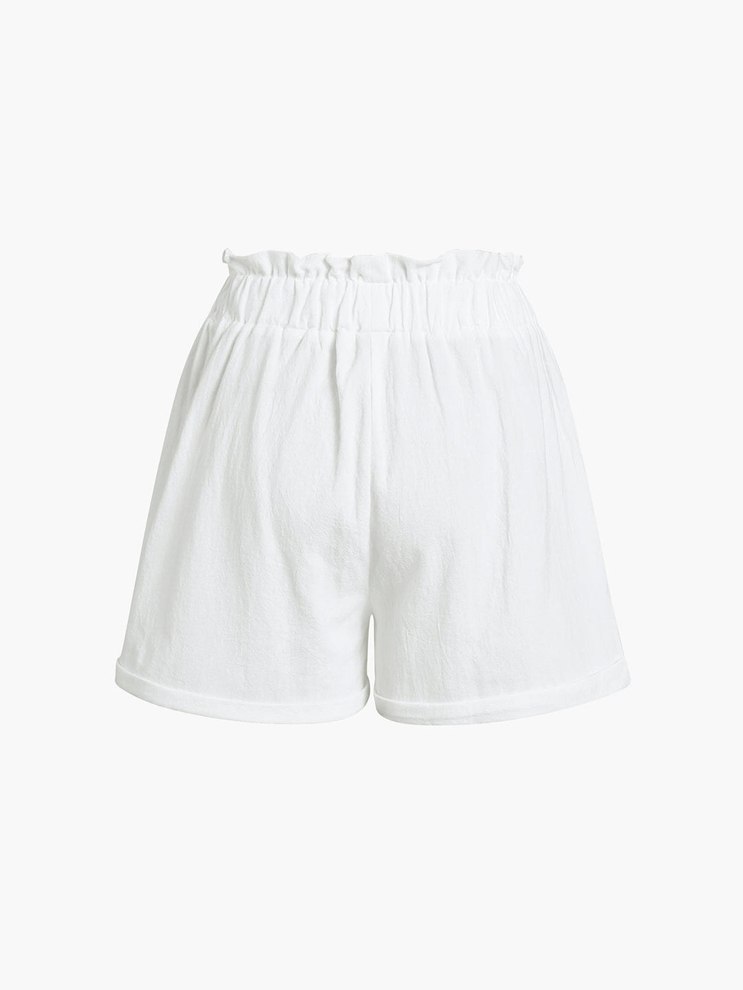 Solid Cotton Ruffle Shorts Sets
