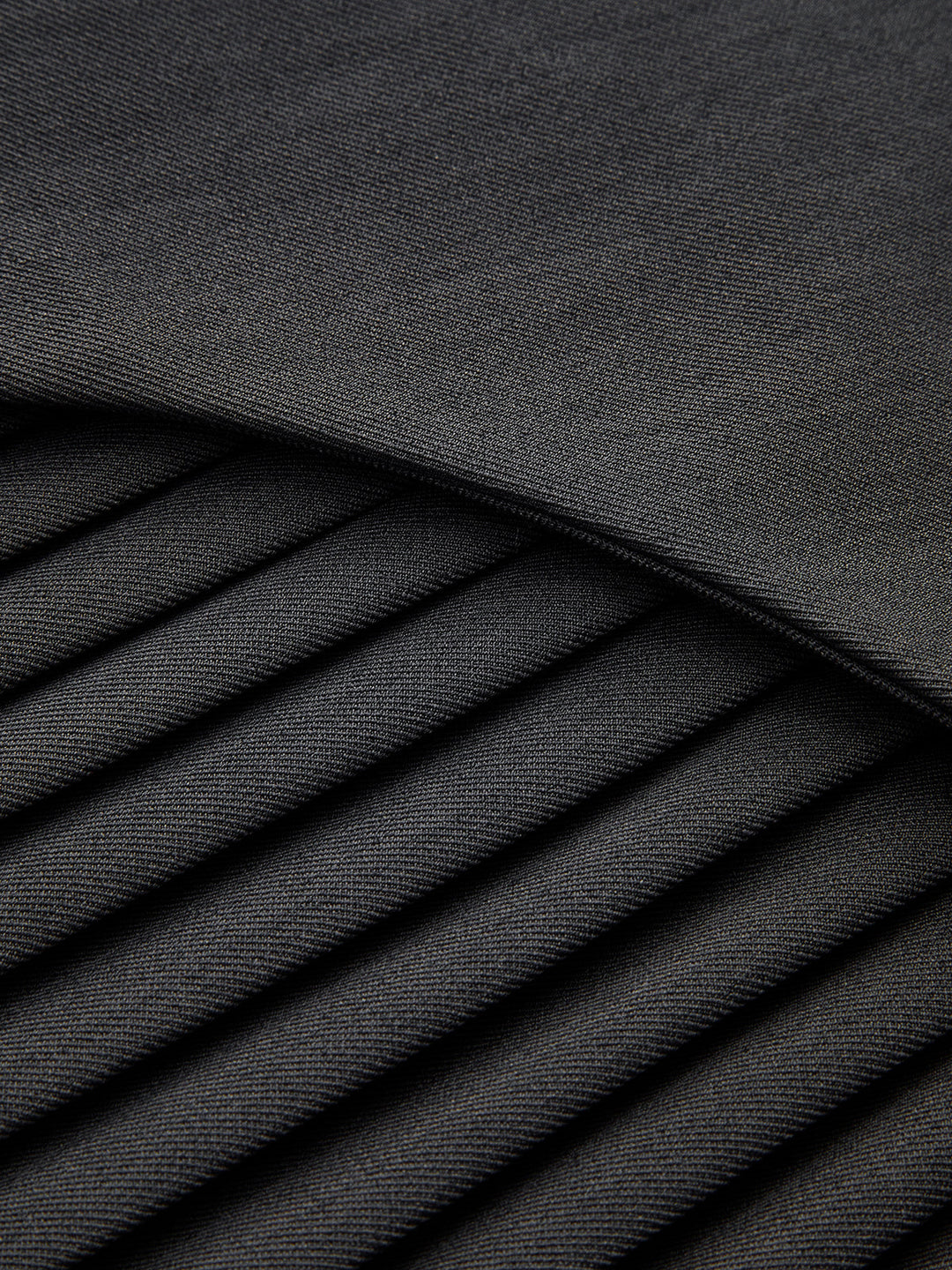 Side Pleated Buckle Belted Skirt