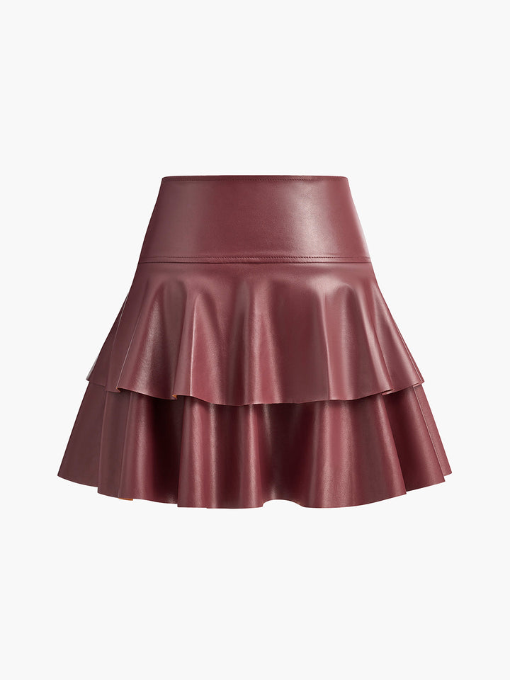 High-Waist Ruffle Skirt