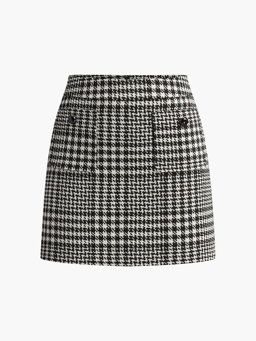 Wool-Blend Checked Mini Skirt