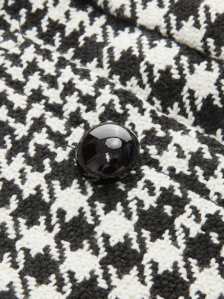 Wool-Blend Checked Mini Skirt