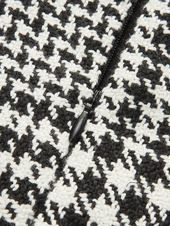 Wool-Blend Checked Mini Skirt