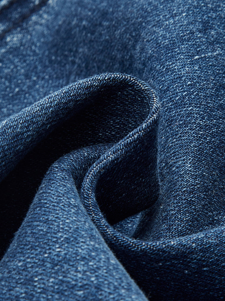 High-Waist Pocket Detail Wide-Leg Jeans