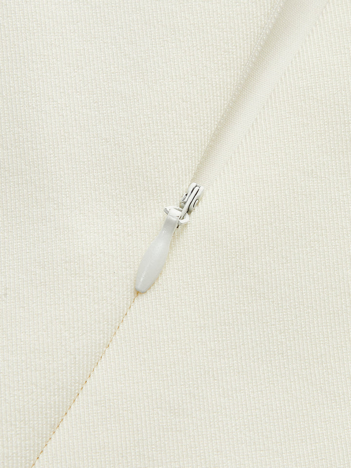 3D Embroidered A-Line Skirt