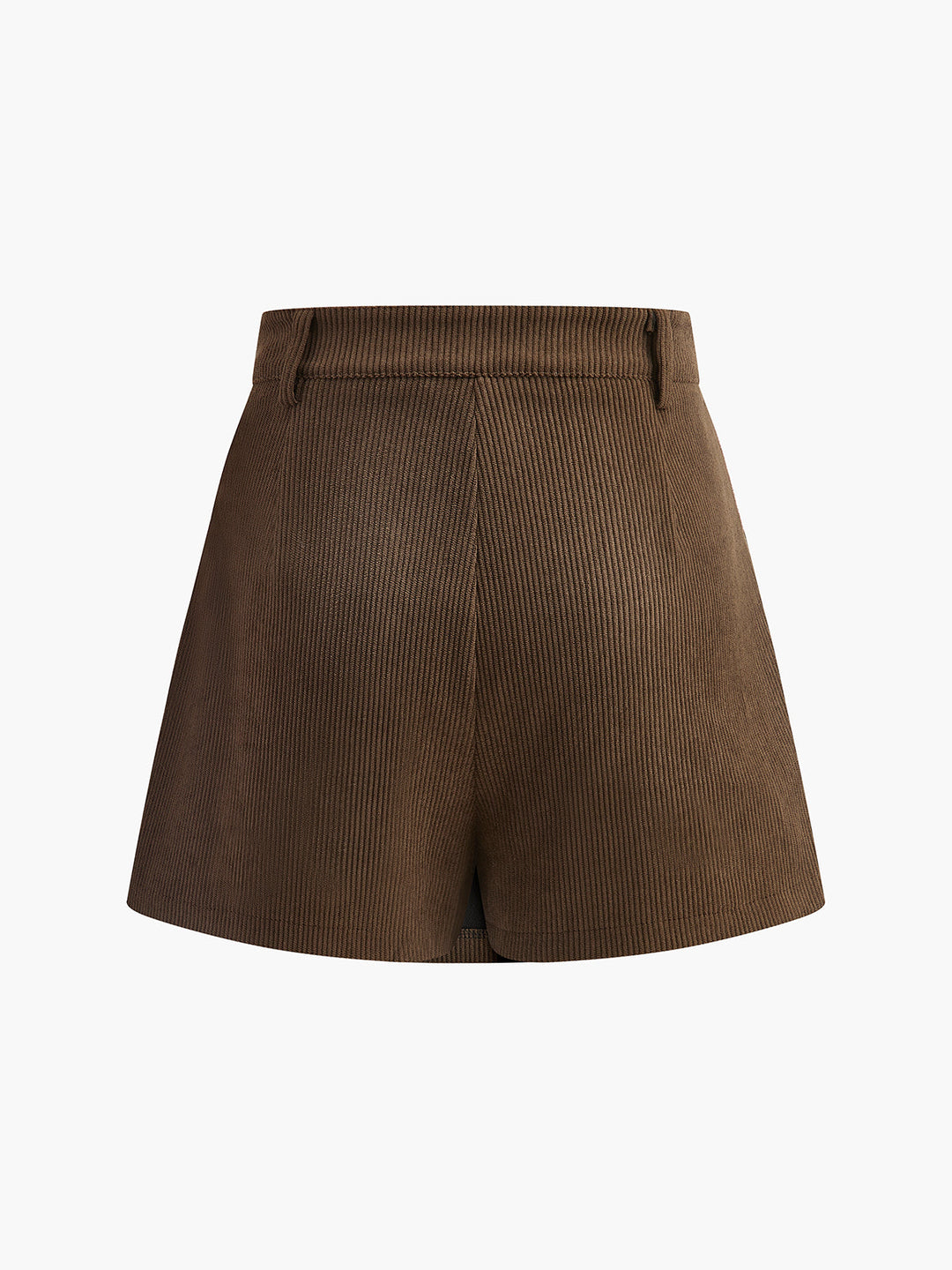 Corduroy Pockets Belted Skort