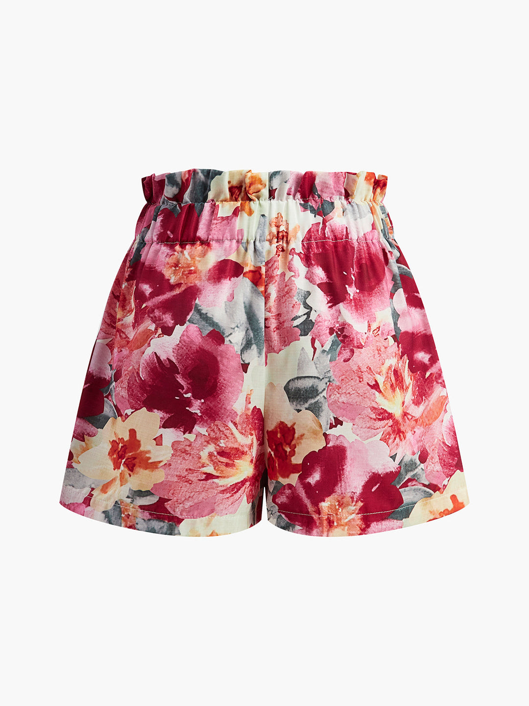Floral Print Sleeveless Shorts Set