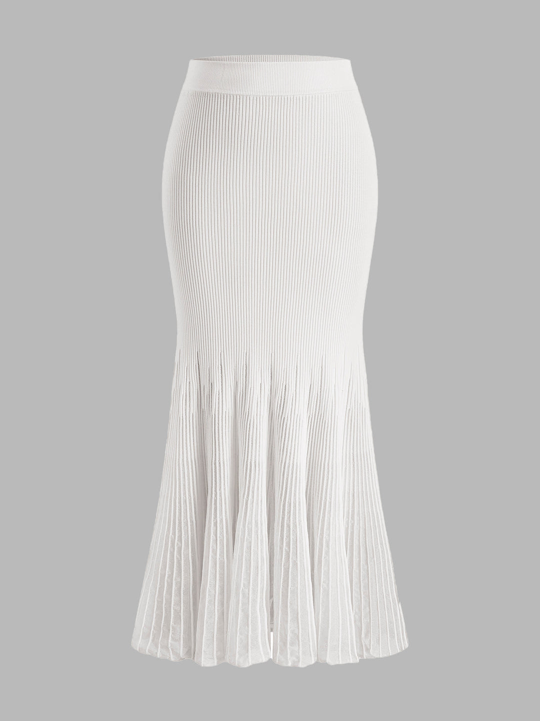 Mesh Panel Pleated Skirt