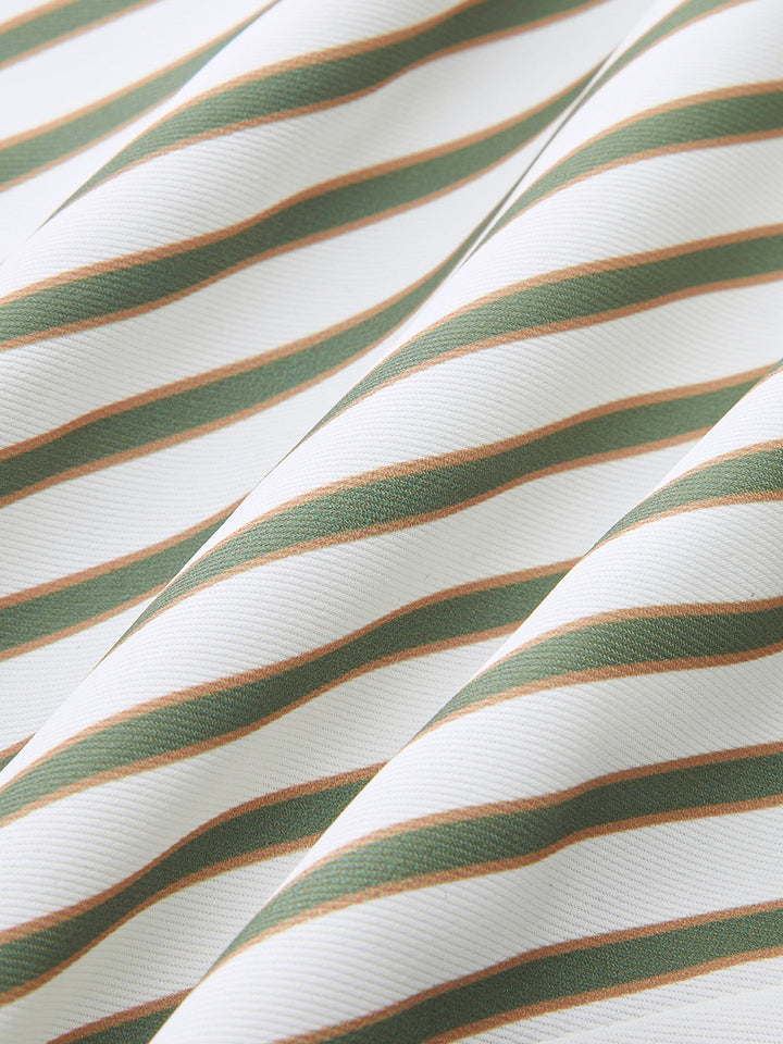 Striped Mid-Waist Wide Leg Pants