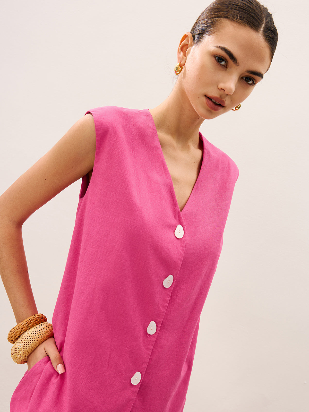 Linen & Cotton Shorts Set