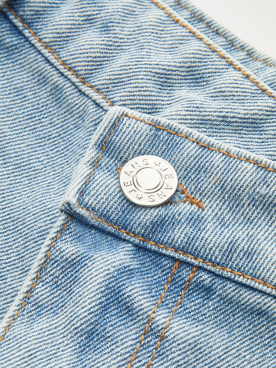 Asymmetric Waist Distressed Denim Shorts