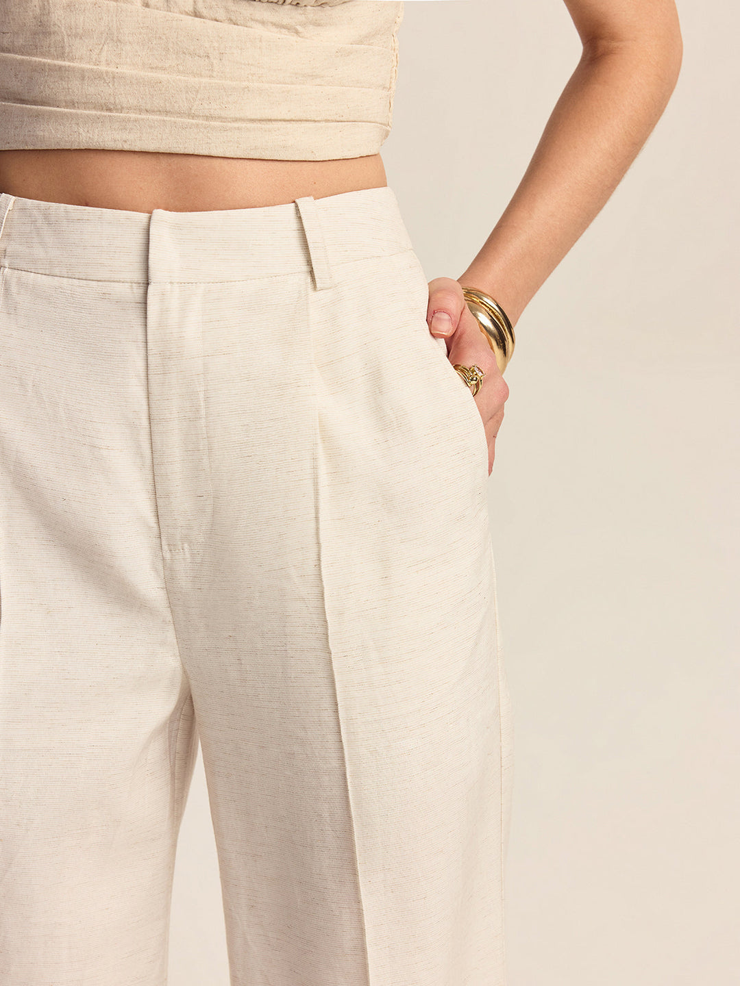 Tencel-Linen Blend Trousers