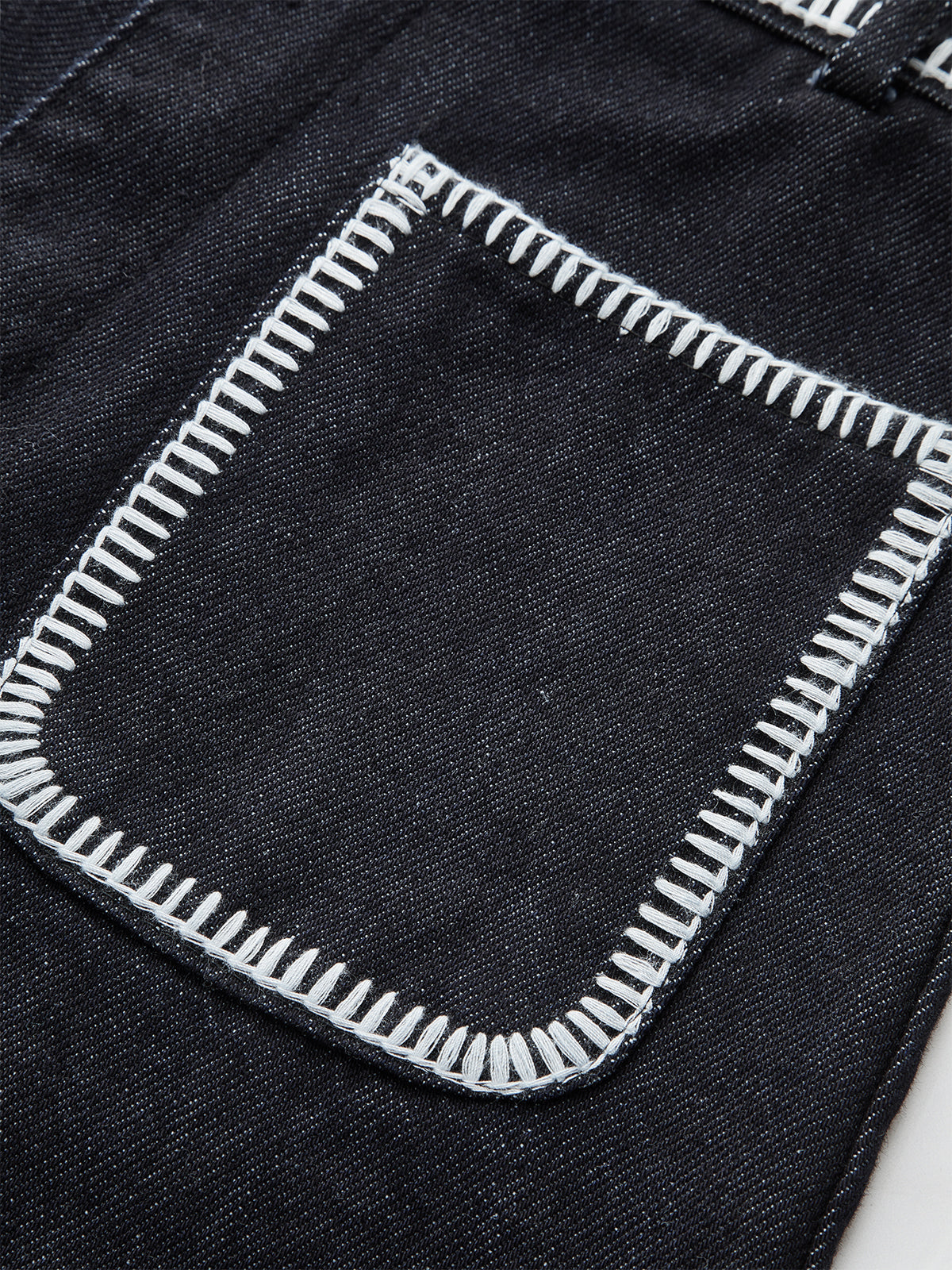 Contrast Trim Denim Shorts