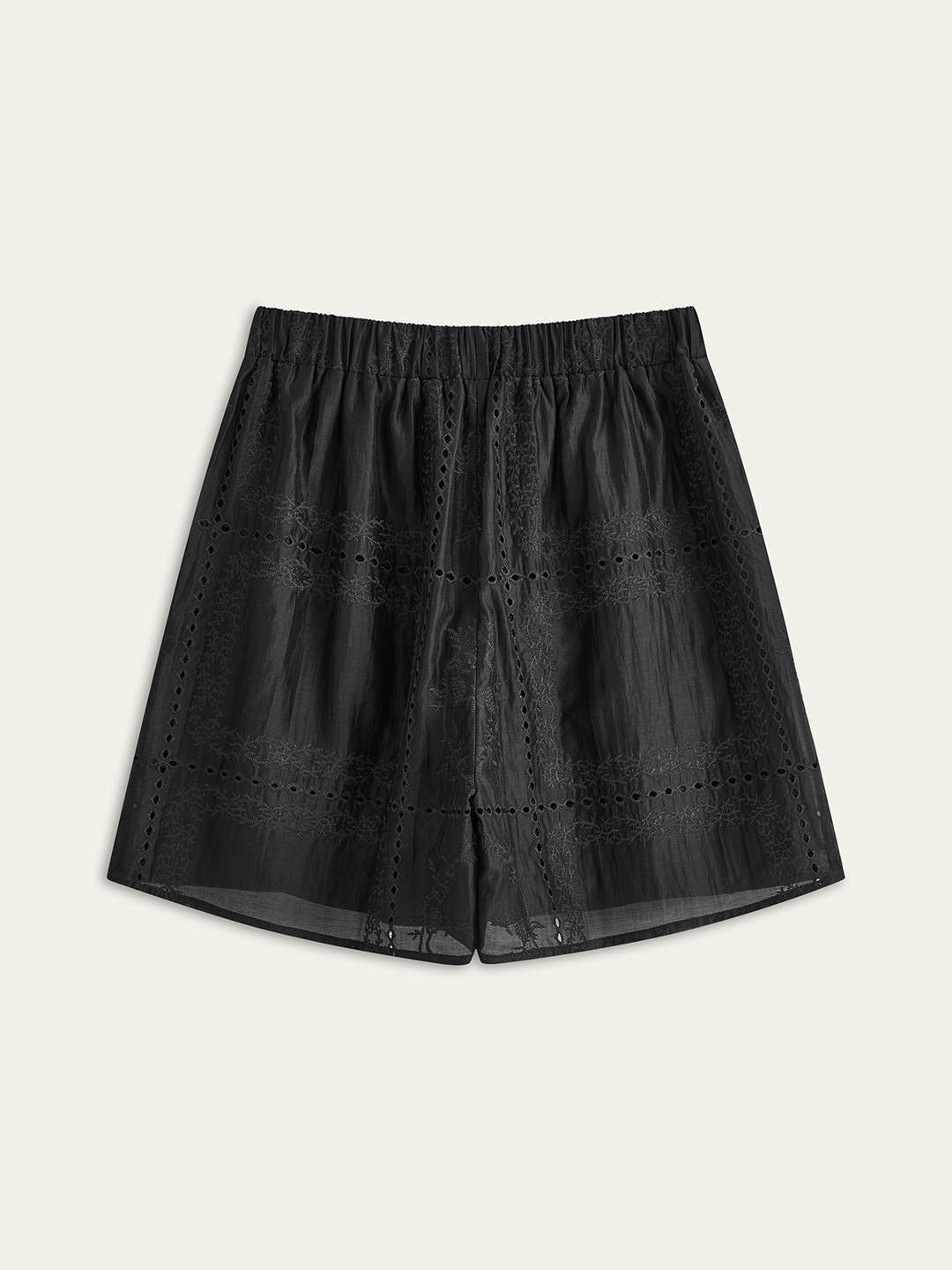 Embroidery Detail Long Sleeve Shorts Set