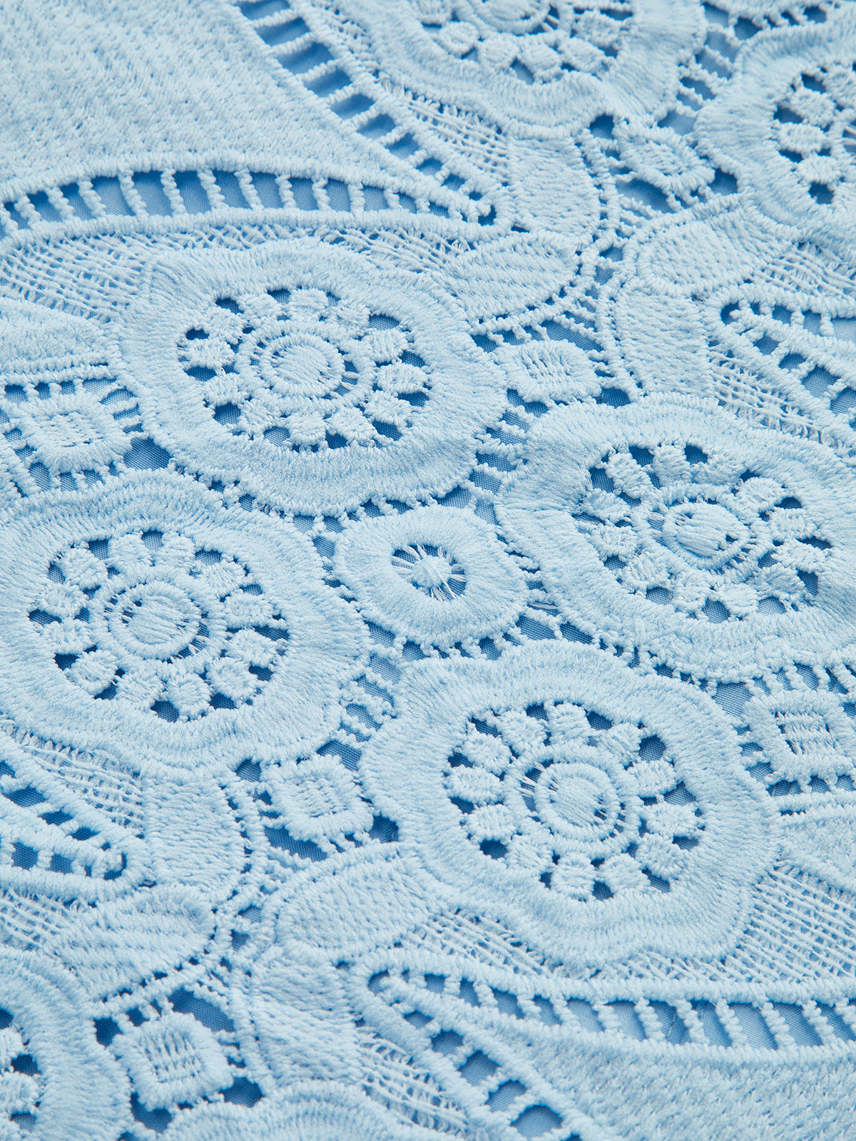 Lace Puff Sleeve Shorts Set Without Belt