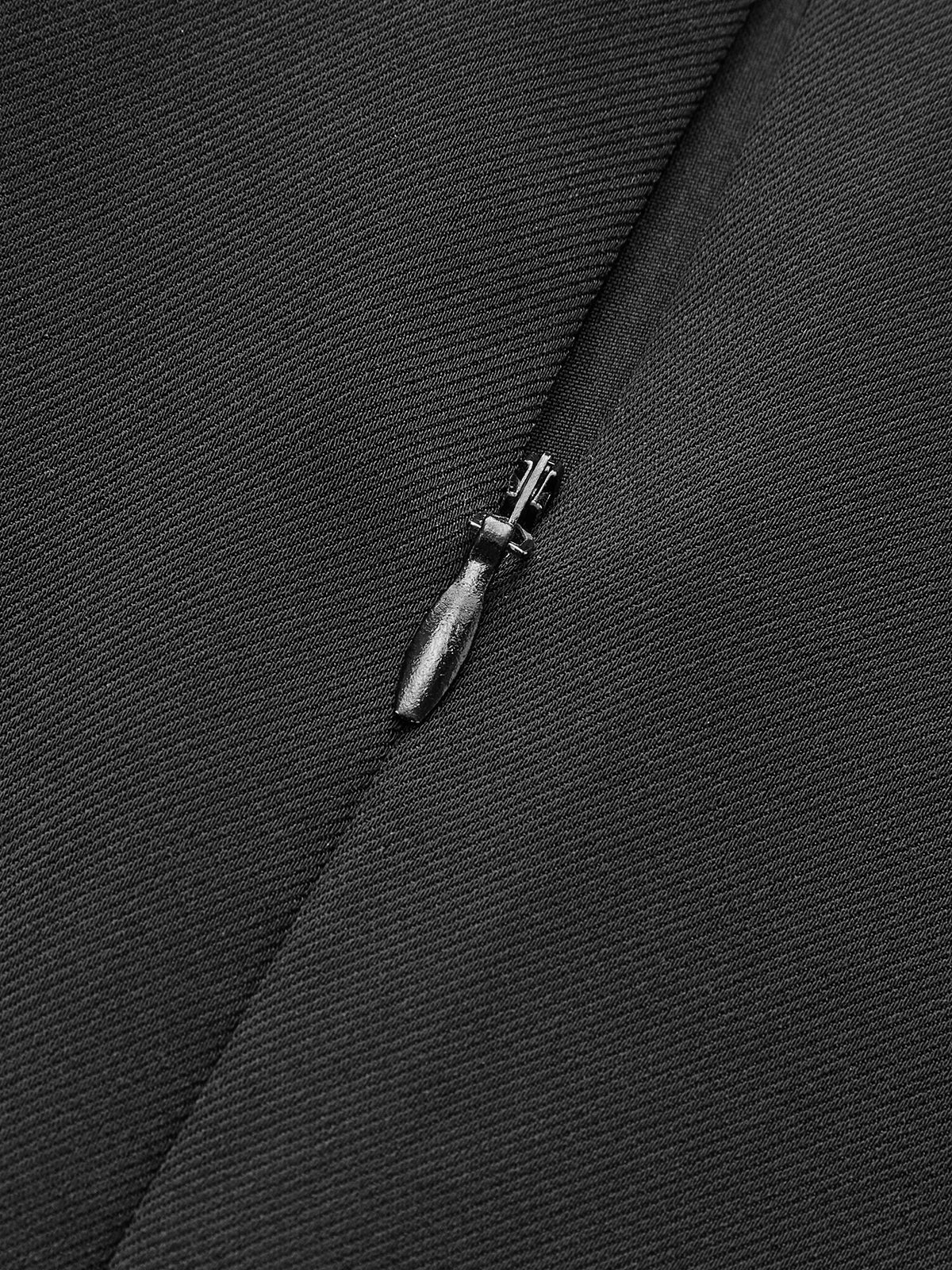 Asymmetric Ruched Wrap Mini Skirt with Metal Buckle