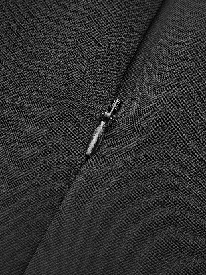 Asymmetric Ruched Wrap Mini Skirt with Metal Buckle