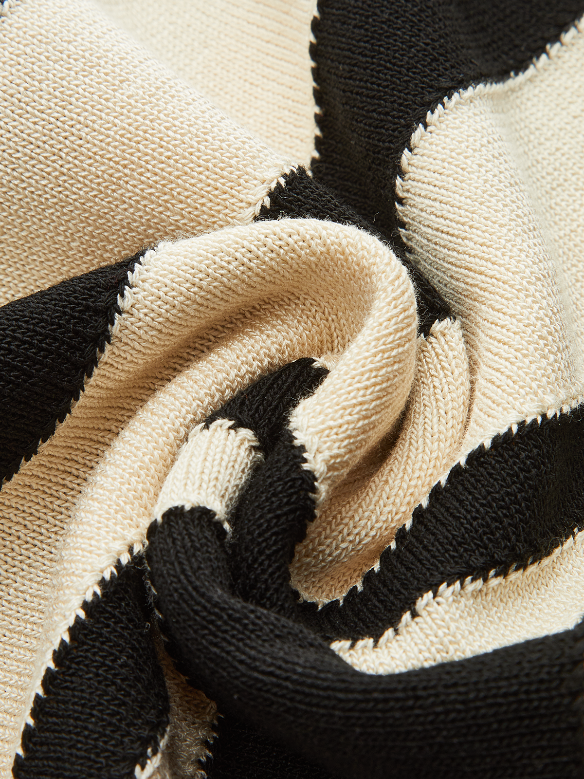 Striped Knit High-Waist Pants