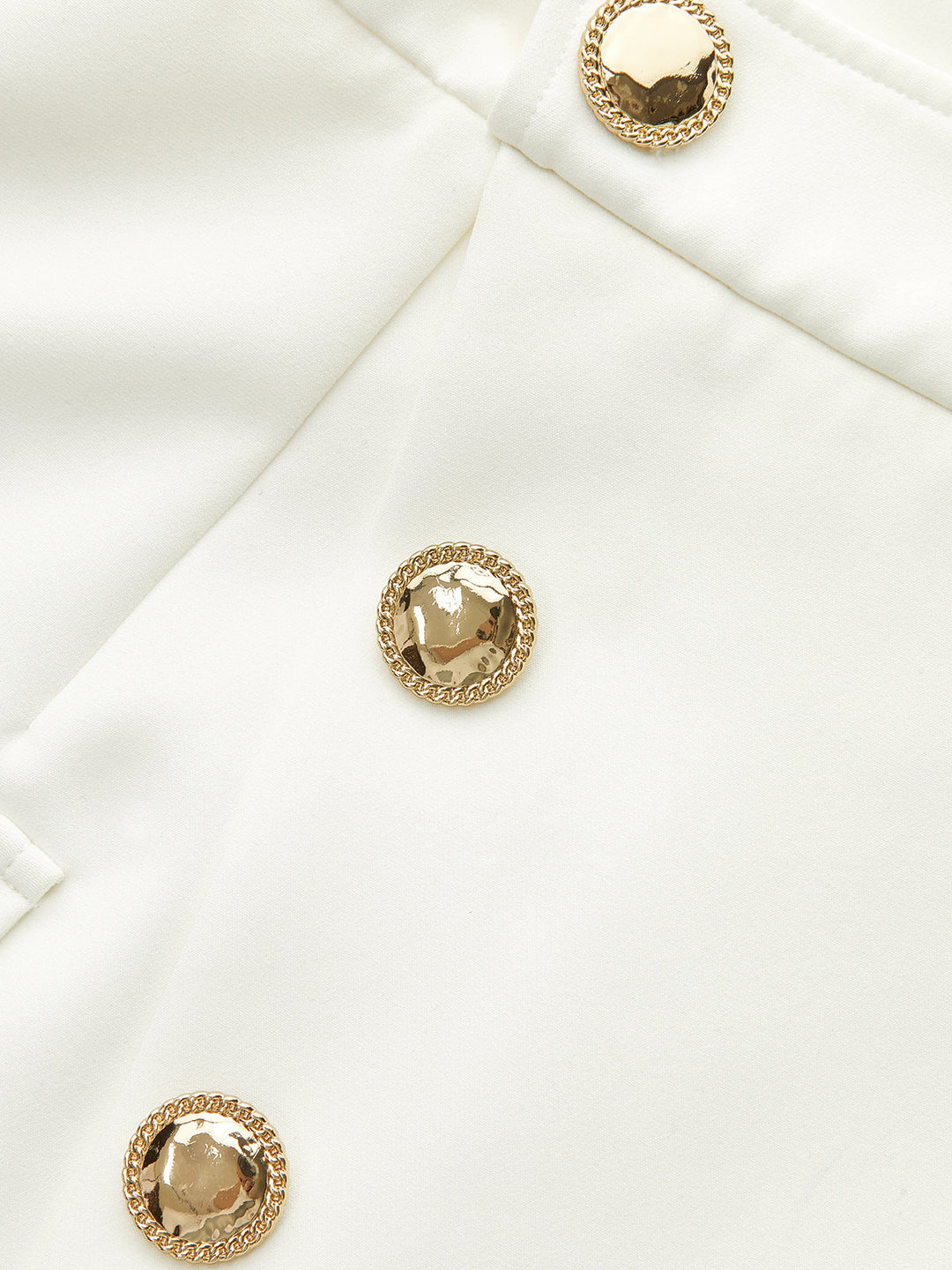 Asymmetric Metal Button Decor Pocket Mini Skirt