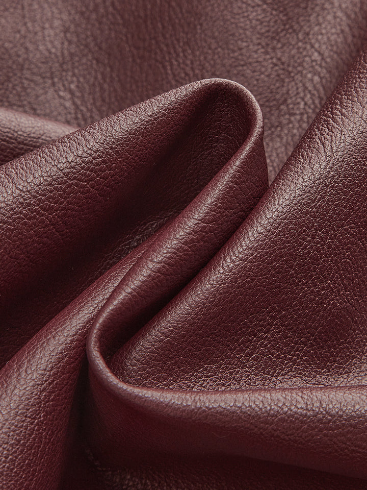 PU High-Waisted Flared Mini Skirt