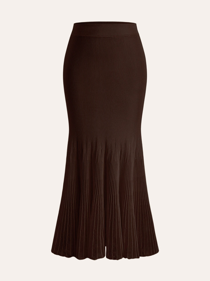 Mesh Panel Pleated Skirt
