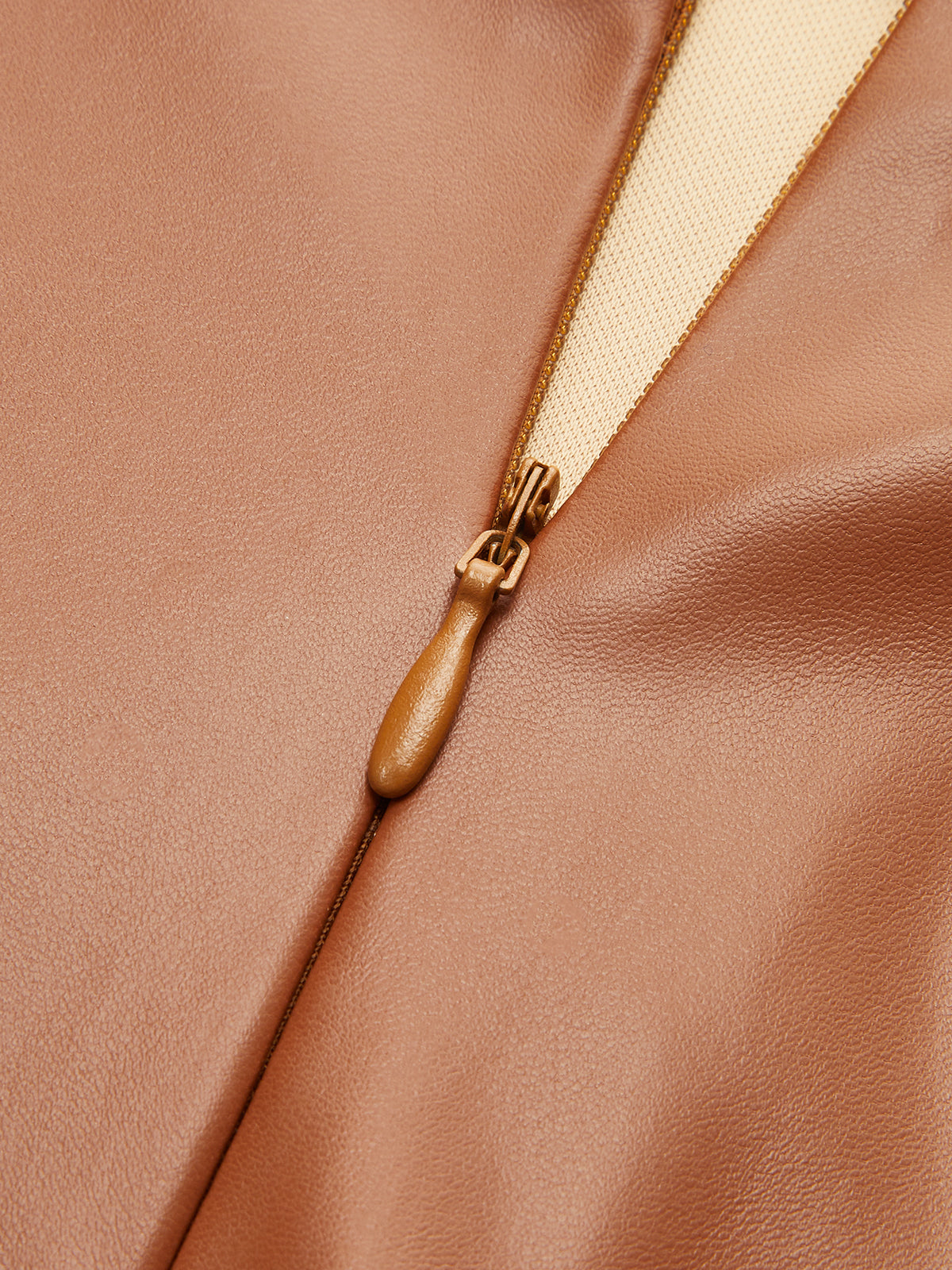 Pleated Fuax Leather Shorts