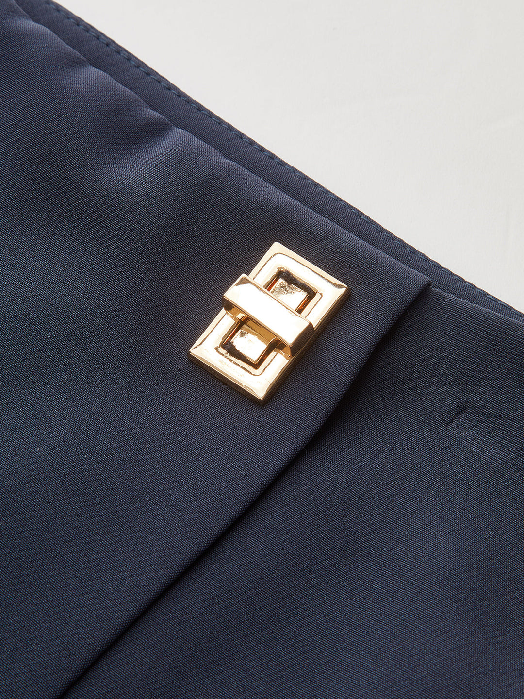 Metal Detail Asymmetric Skort