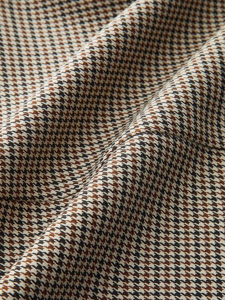 High-Waisted Houndstooth Flare Pants