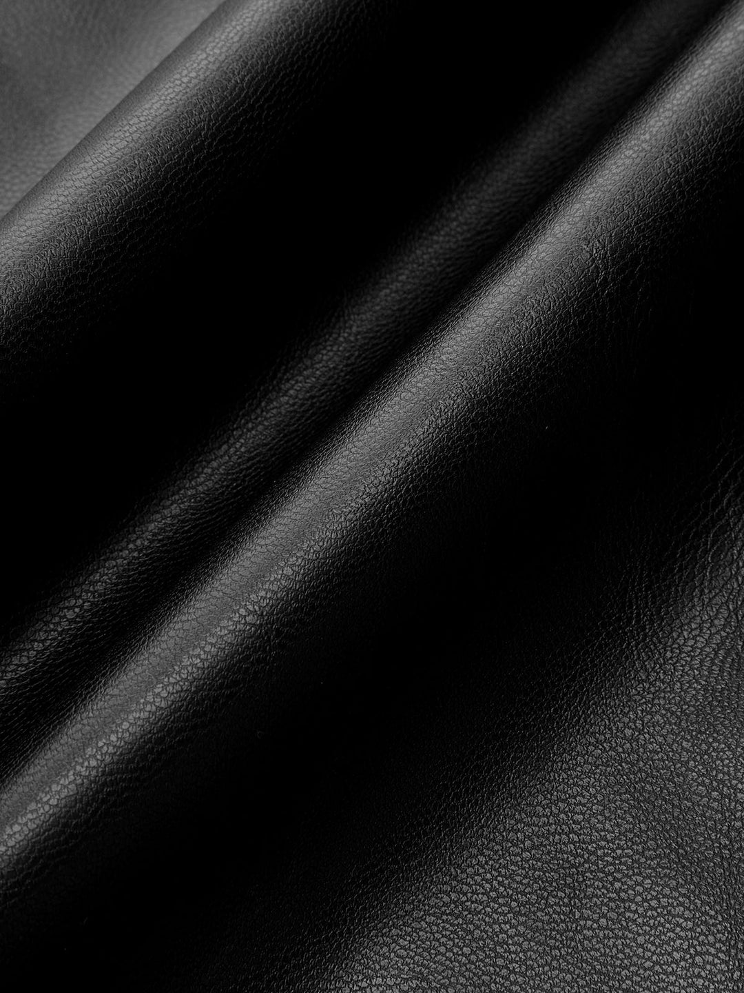 PU Leather Belted Maxi Skirt