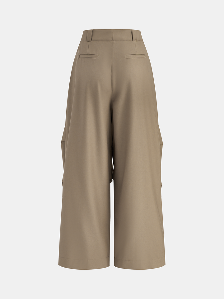 High-Waist Drawstring Parachute Pants